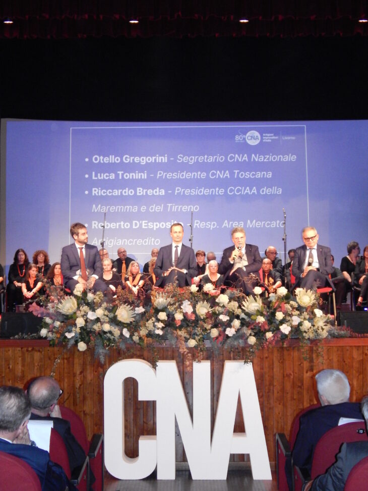 Costantini e Gregorini all’assemblea per gli 80 anni di CNA Livorno